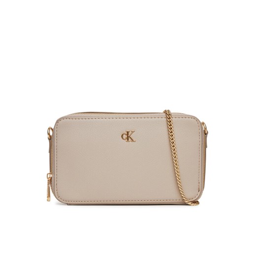 Calvin Klein Torebka Minimal Mono Camera Bag LV04K1086G Beżowy ze sklepu MODIVO w kategorii Kopertówki - zdjęcie 183867305