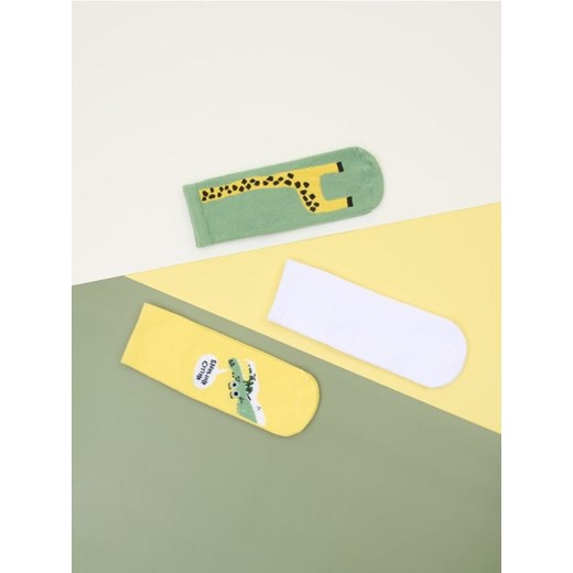 Sinsay - Skarpetki z motywem safari 3 pack - wielobarwny ze sklepu Sinsay w kategorii Skarpetki dziecięce - zdjęcie 183869567