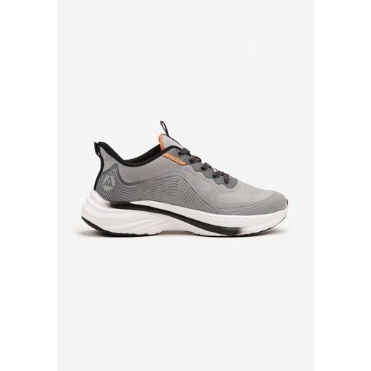 Jasnoszare Buty Sportowe Sneakersy Ozdobione Tłoczonym Wzorem Axevia ze sklepu born2be.pl w kategorii Buty sportowe męskie - zdjęcie 183869609