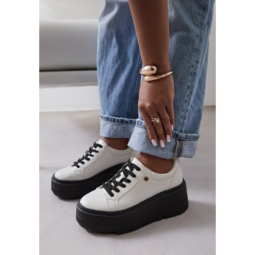 Biało-Czarne Sneakersy Vices na Grubej Podeszwie Tuliri ze sklepu renee.pl w kategorii Buty sportowe damskie - zdjęcie 183869689