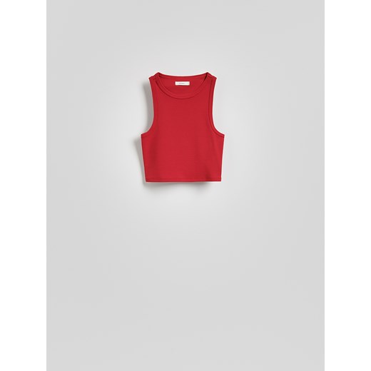 Reserved - Bawełniany top - czerwony Reserved XS Reserved