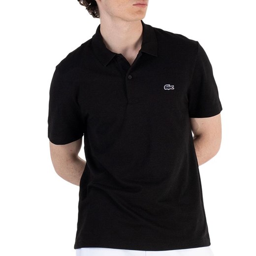 Koszulka męska Lacoste Regular Fit Cotton Blend Polo DH5522-031 - czarna ze sklepu streetstyle24.pl w kategorii T-shirty męskie - zdjęcie 183870299