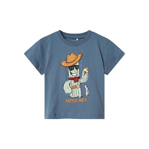 name it Koszulka &quot;Huggi&quot; w kolorze niebieskim ze wzorem ze sklepu Limango Polska w kategorii T-shirty chłopięce - zdjęcie 183871175
