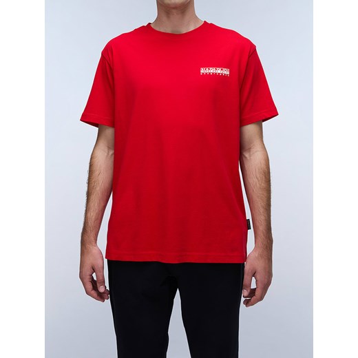 Napapijri Koszulka w kolorze czerwonym ze sklepu Limango Polska w kategorii T-shirty męskie - zdjęcie 183871286
