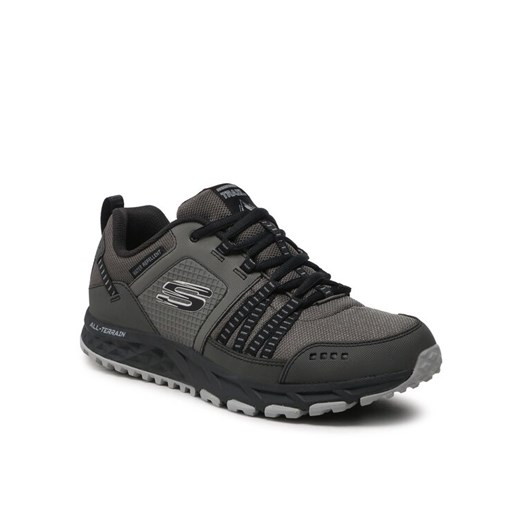 Trekkingi Skechers Escape Plan 51591/CCBK Szary ze sklepu eobuwie.pl w kategorii Buty sportowe męskie - zdjęcie 183873138