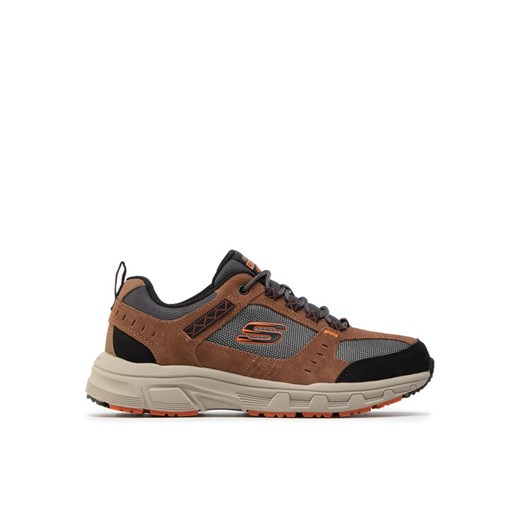 Trekkingi Skechers Oak Canyon 51893/BRBK Brązowy ze sklepu eobuwie.pl w kategorii Buty sportowe męskie - zdjęcie 183873286