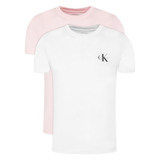 Calvin Klein Jeans Komplet 2 t-shirtów LV047C905G Kolorowy Regular Fit ze sklepu MODIVO w kategorii Bluzki damskie - zdjęcie 183874679