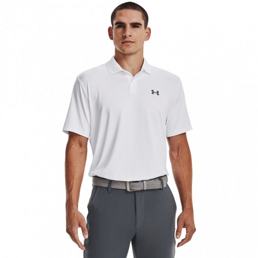 Męska koszulka polo Under Armour UA Matchplay Polo - biała ze sklepu Sportstylestory.com w kategorii T-shirty męskie - zdjęcie 183877188