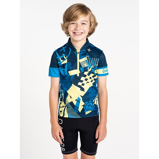 Dare 2b Koszulka kolarska &quot;Speed Up III&quot; w kolorze niebiesko-żółtym ze sklepu Limango Polska w kategorii T-shirty chłopięce - zdjęcie 183878216