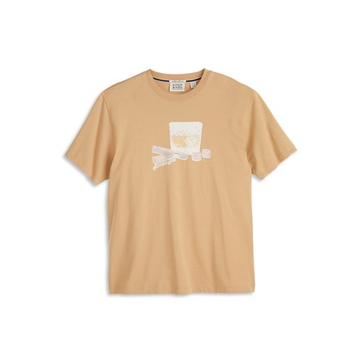 Scotch &amp; Soda Koszulka w kolorze jasnobrązowym ze sklepu Limango Polska w kategorii T-shirty męskie - zdjęcie 183878279