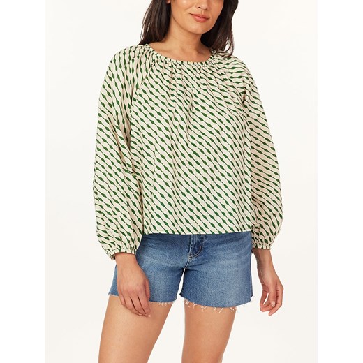 Scotch &amp; Soda Bluzka w kolorze beżowo-zielonym ze sklepu Limango Polska w kategorii Bluzki damskie - zdjęcie 183878408