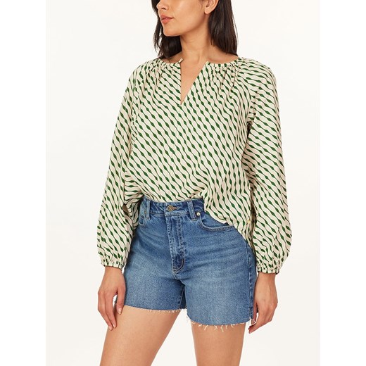 Bluzka damska SCOTCH&SODA wielokolorowa casualowa z długim rękawem w abstrakcyjnym wzorze 