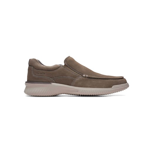 Clarks Skórzane mokasyny &quot;Donaway&quot; w kolorze szarobrązowym ze sklepu Limango Polska w kategorii Mokasyny męskie - zdjęcie 183878688