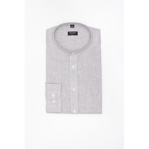 KOSZULA FORMENTO 3287D DŁUGI RĘKAW SLIM FIT ZIELONA Z LNEM ze sklepu Recman w kategorii Koszule męskie - zdjęcie 183879946