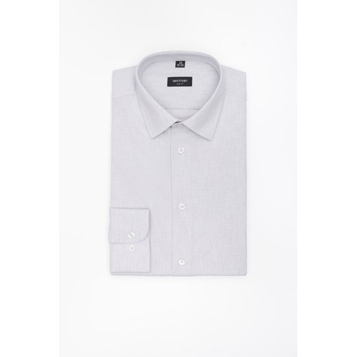 KOSZULA CORSINI 3290T DŁUGI RĘKAW SLIM FIT SZARA Z BAWEŁNĄ ze sklepu Recman w kategorii Koszule męskie - zdjęcie 183879956