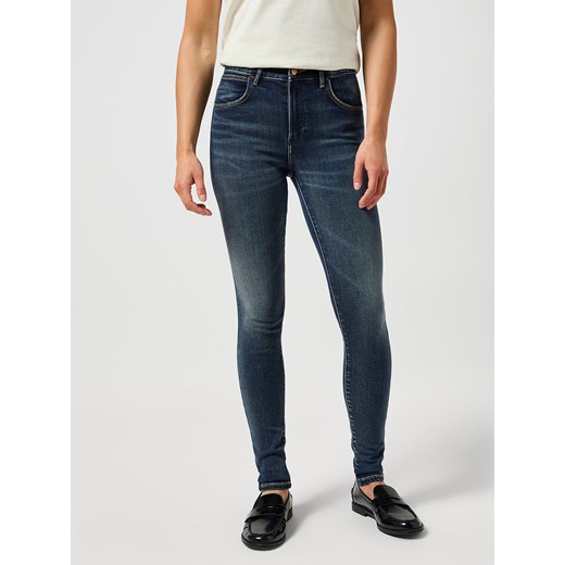 WRANGLER DAMSKIE SPODNIE JEANSOWE WRANGLER HIGH SKINNY HARMONY BLUES 112355900 ze sklepu YouNeedit.pl w kategorii Jeansy damskie - zdjęcie 183880187