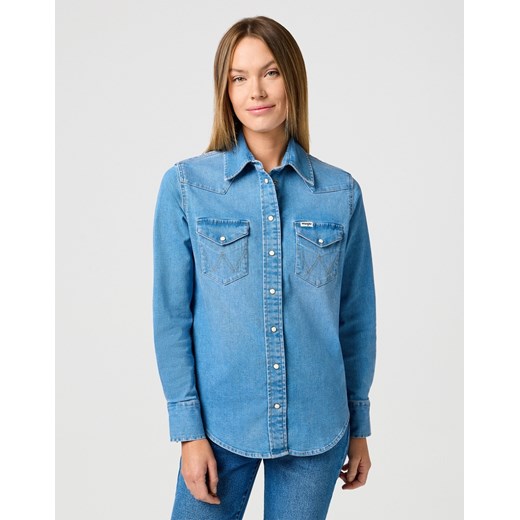WRANGLER DAMSKA KOSZULA JEANSOWA WRANGLER WESTERN SHIRT SOFT EARTH 112362327 ze sklepu YouNeedit.pl w kategorii Koszule damskie - zdjęcie 183880247