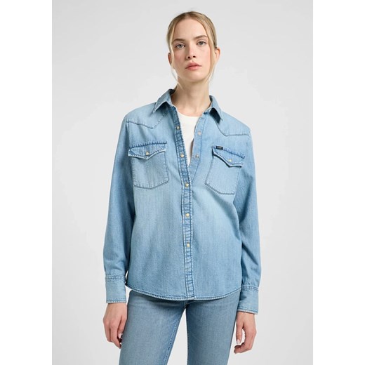 LEE DAMSKA KOSZULA JEANSOWA LEE WESTERN SHIRT MODERN BLUE 112363425 ze sklepu YouNeedit.pl w kategorii Koszule damskie - zdjęcie 183880415