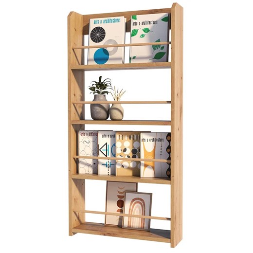 Otwarty regał na książki dąb artisan W8-E33 ze sklepu Edinos.pl w kategorii Etui - zdjęcie 183881687