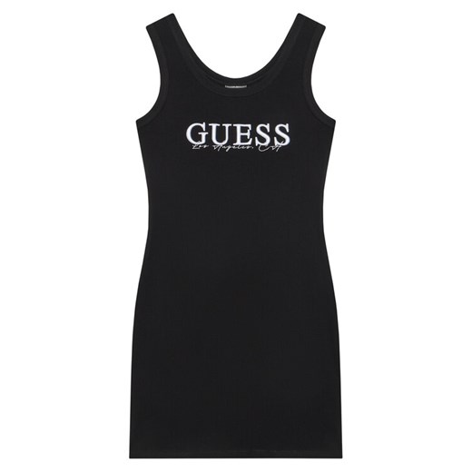 Guess Sukienka codzienna J5GK39 K8RT2 Czarny Regular Fit ze sklepu MODIVO w kategorii Sukienki dziewczęce - zdjęcie 183882846