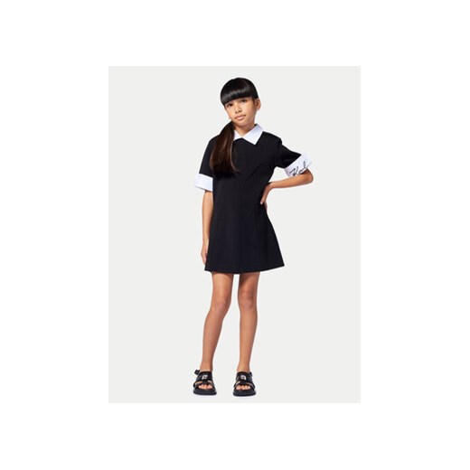Karl Lagerfeld Kids Sukienka codzienna Z30462 S Czarny Regular Fit 10Y MODIVO