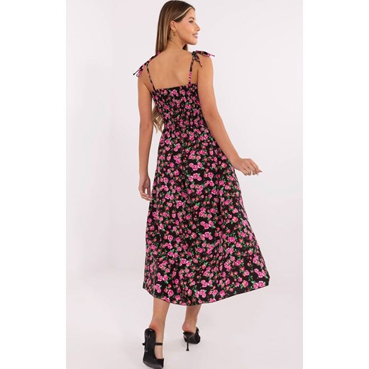 Sukienka na ramiączkach czarna MI-SK-23817-2.00, Kolor czarny, Rozmiar uniwersalny, ITALY MODA ze sklepu Primodo w kategorii Sukienki - zdjęcie 183883855