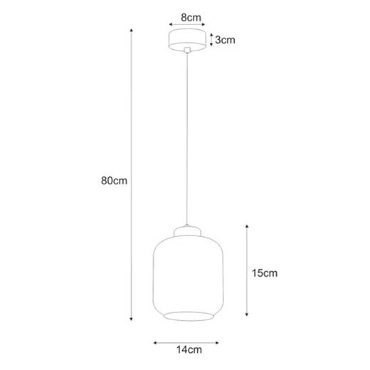 Wisząca lampa pojedyncza długa beżowa Asisto Lumes One Size Edinos.pl