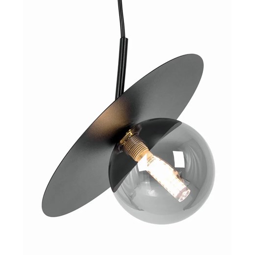 Lampa duża z okrągłym kloszem czarna R9-R40 ze sklepu Edinos.pl w kategorii Lampy wiszące - zdjęcie 183884397