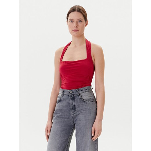 Guess Top W5YP28 KACM2 Czerwony Regular Fit ze sklepu MODIVO w kategorii Bluzki damskie - zdjęcie 183885448