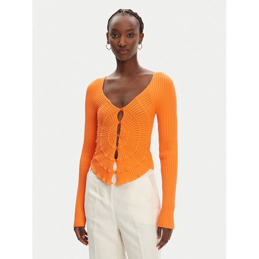 PINKO Kardigan Vergina 104627 A2E6 Pomarańczowy Slim Fit ze sklepu MODIVO w kategorii Swetry damskie - zdjęcie 183885507