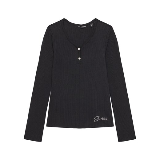 Guess Bluzka J5YP02 KBCO2 Czarny Regular Fit ze sklepu MODIVO w kategorii Bluzki dziewczęce - zdjęcie 183885559