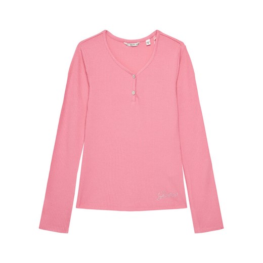 Guess Bluzka J5YP02 KBCO2 Różowy Regular Fit ze sklepu MODIVO w kategorii Bluzki dziewczęce - zdjęcie 183885579
