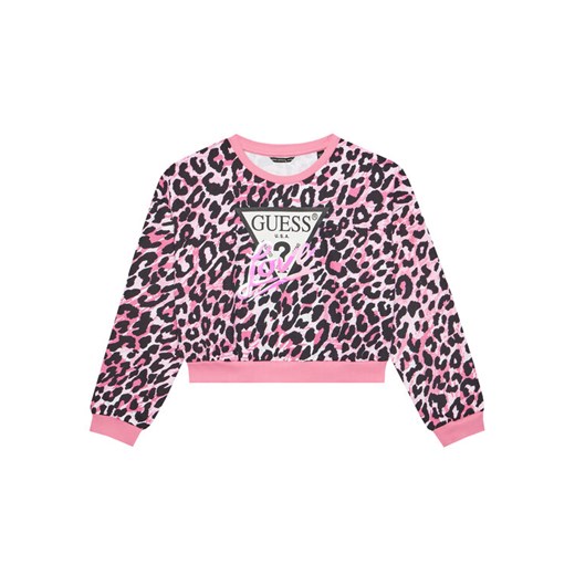 Guess Bluza J5YQ03 KA6R4 Różowy Oversize ze sklepu MODIVO w kategorii Bluzy dziewczęce - zdjęcie 183885645