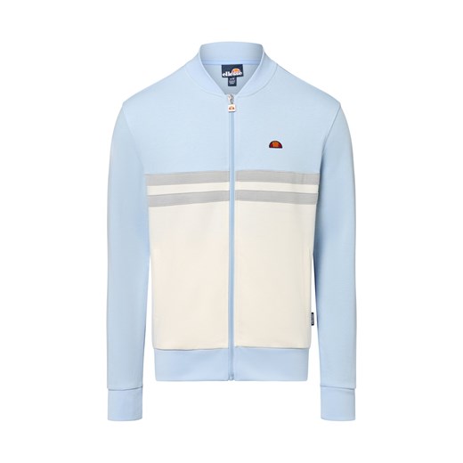 ellesse Bluza męska - Risani Mężczyźni Materiał dresowy jasnoniebieski wzorzysty ze sklepu vangraaf w kategorii Bluzy męskie - zdjęcie 183887207