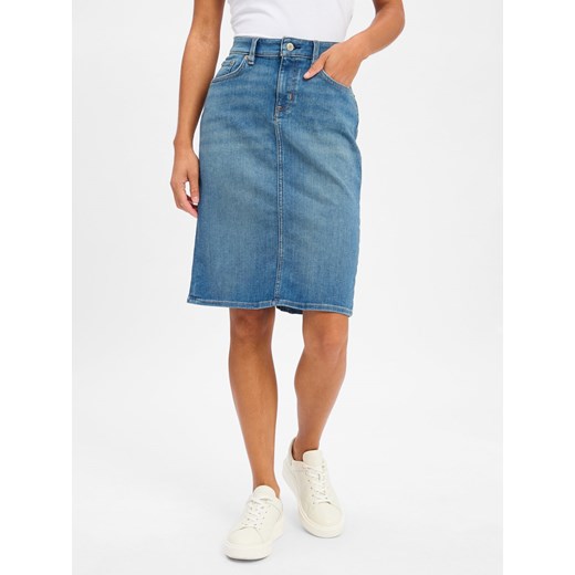 Lauren Ralph Lauren Dżinsowa spódnica damska Kobiety medium stone jednolity ze sklepu vangraaf w kategorii Spódnice - zdjęcie 183887237