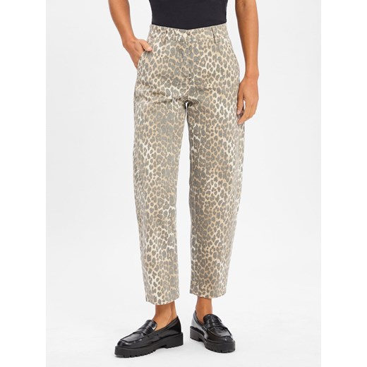Cambio Damskie spodnie materiałowe - Eve Kobiety Bawełna melanżowy wzorzysty ze sklepu vangraaf w kategorii Spodnie damskie - zdjęcie 183887246