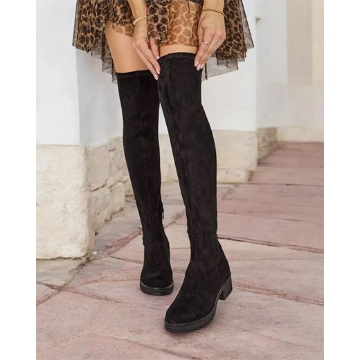 Royalfashion Damskie kozaki za kolano Risso ze sklepu royalfashion.pl w kategorii Kozaki damskie - zdjęcie 183887859