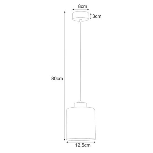 Pojeduncza lampa wisząca długa beżowa Potero Lumes One Size Edinos.pl