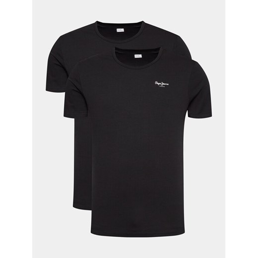 Pepe Jeans Komplet 2 t-shirtów Pepe Tshirt 2P PMU10976 Czarny Regular Fit ze sklepu MODIVO w kategorii T-shirty męskie - zdjęcie 183888085