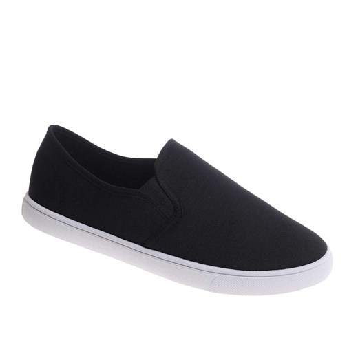 Wsuwane czarne męskie trampki slip on /G8-2 17812 T285/ ze sklepu Pantofelek24.pl w kategorii Trampki męskie - zdjęcie 183888336