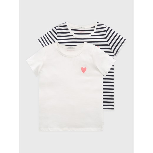 Tom Tailor Komplet 2 t-shirtów 1032157 Biały Regular Fit ze sklepu MODIVO w kategorii Bluzki dziewczęce - zdjęcie 183890115