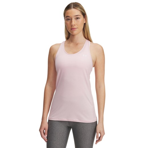 Damski top treningowy Under Armour Tech Mesh Racer Tank - różowy ze sklepu Sportstylestory.com w kategorii Bluzki damskie - zdjęcie 183890568