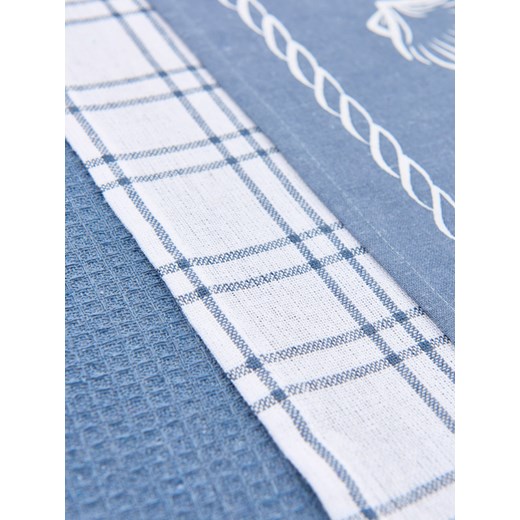 Sinsay - Ścierki kuchenne z morskim motywem 3 pack - wielobarwny Sinsay One Size Sinsay