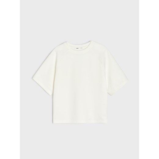 Sinsay - Bluza z domieszką wiskozy - kremowy Sinsay M Sinsay