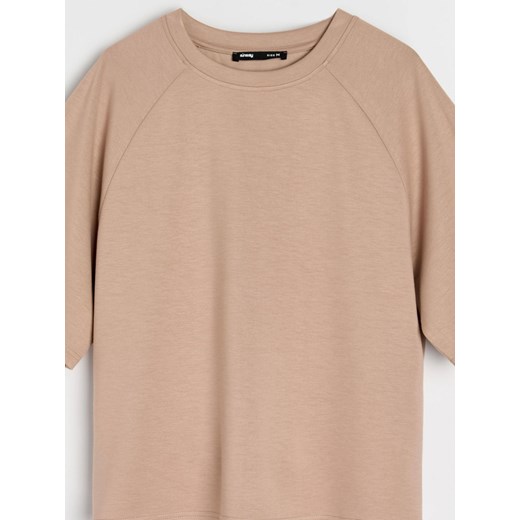Sinsay - Bluza z domieszką wiskozy - brązowy Sinsay S Sinsay