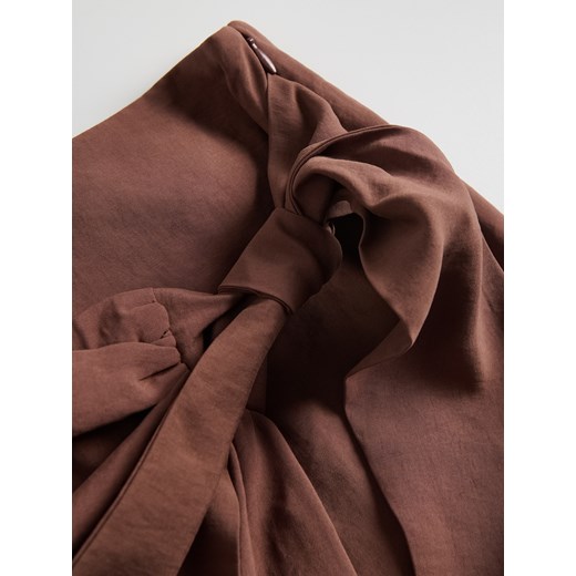 Reserved - Spódnico-szorty z lyocellu - brązowy Reserved XXL Reserved