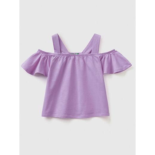 Benetton Koszulka w kolorze fioletowym ze sklepu Limango Polska w kategorii Bluzki dziewczęce - zdjęcie 183893325