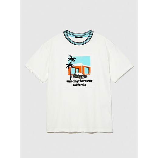 Sisley Koszulka w kolorze białym ze sklepu Limango Polska w kategorii T-shirty chłopięce - zdjęcie 183893388