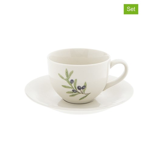 Clayre &amp; Eef Filiżanki (6 szt.) w kolorze białym do kawy - 200 ml ze sklepu Limango Polska w kategorii Filiżanki - zdjęcie 183893846
