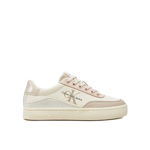 Sneakersy Calvin Klein Jeans Classic Cupsole Low Lace Lth Ml YW0YW01527 Różowy ze sklepu eobuwie.pl w kategorii Buty sportowe damskie - zdjęcie 183894535